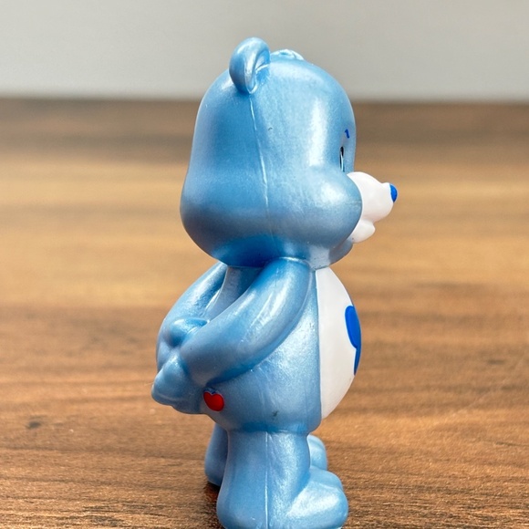 CARE BEARS Pearlized Metallic GRUMPY BEAR Toy Figure Cake Topper Collectible 2" - Picture 3 of 6